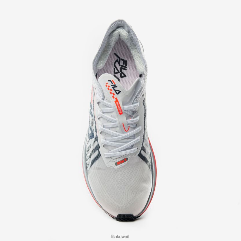 حذاء Fila Racer للسيدات بلون أبيض كربوني/كحلي/مرجاني ناري BX00H43025 أبيض / كحلي / مرجاني ناري FILA