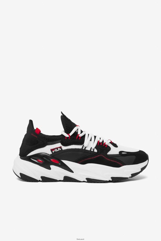 أبيض/أسود/أحمر Fila للرجال Ray Tracer Evo 2 BX00H4135 أبيض / أسود / أحمر FILA