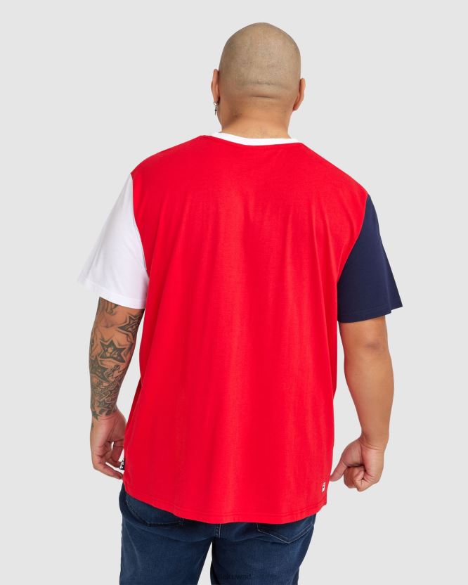 تي شيرت Fila Red للرجال Plus Lennox BX00H42392 أحمر FILA