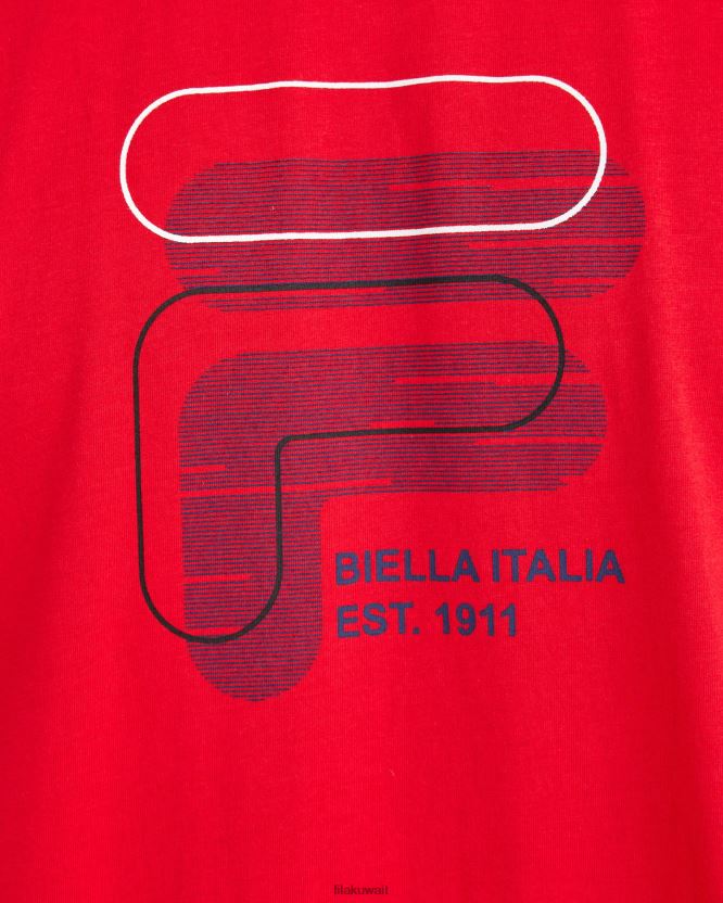 تي شيرت Fila Red للرجال Plus Lennox BX00H42392 أحمر FILA