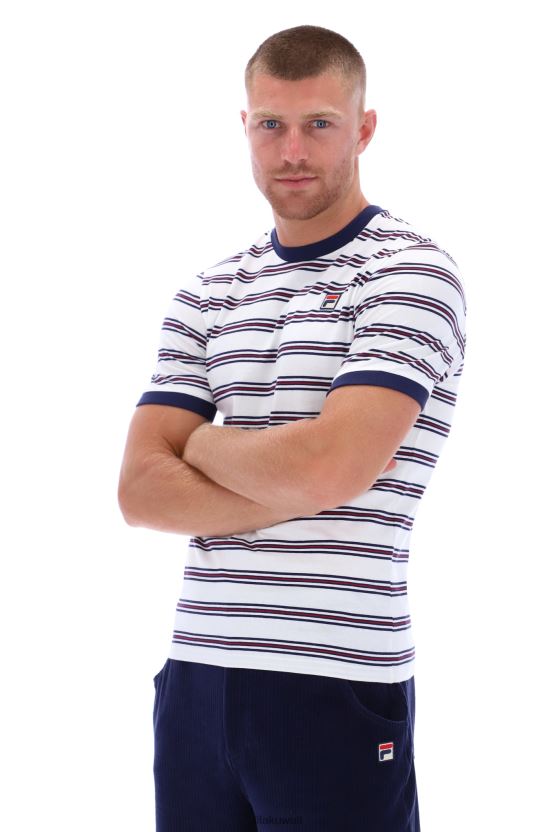 تي شيرت Fila Santiago Ringer مع شريط تراثي BX00H43307FILA