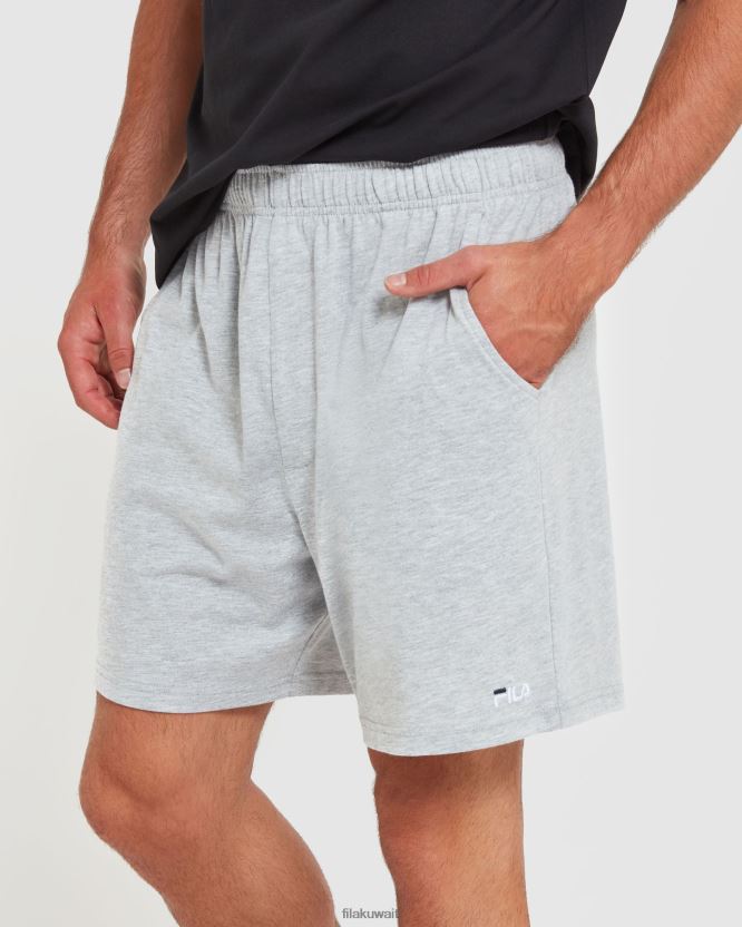 شورت جيرسي كلاسيكي للرجال Fila Silver Marle BX00H42438 مارل فضي FILA