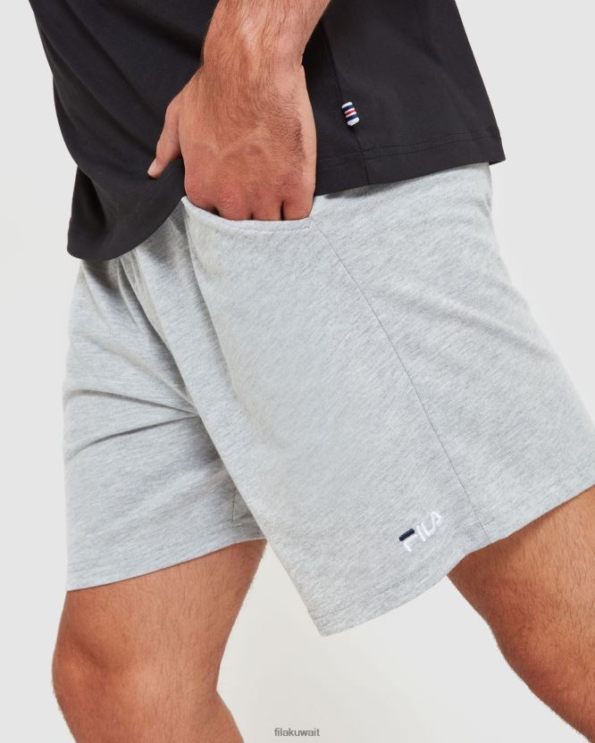 شورت جيرسي كلاسيكي للرجال Fila Silver Marle BX00H42438 مارل فضي FILA