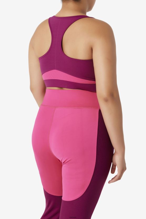 أرجواني أرجواني/وردي ساطع حمالة صدر رياضية من طراز Fila Uplift Racerback BX00H41833 أرجواني أرجواني/وردي مشرق FILA