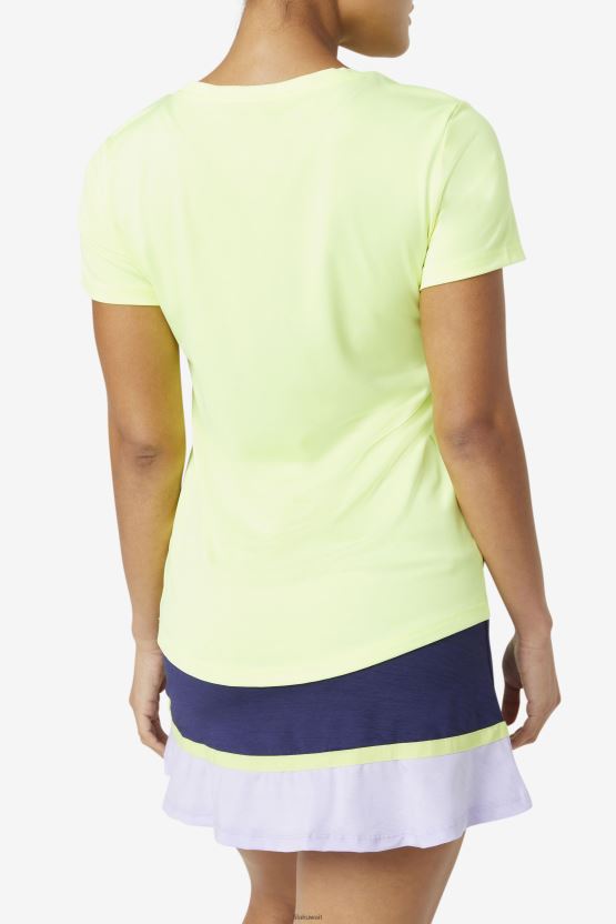 Fila كرة مخلل صفراء حريرية على شكل حرف V BX00H42032 هيذر أصفر FILA