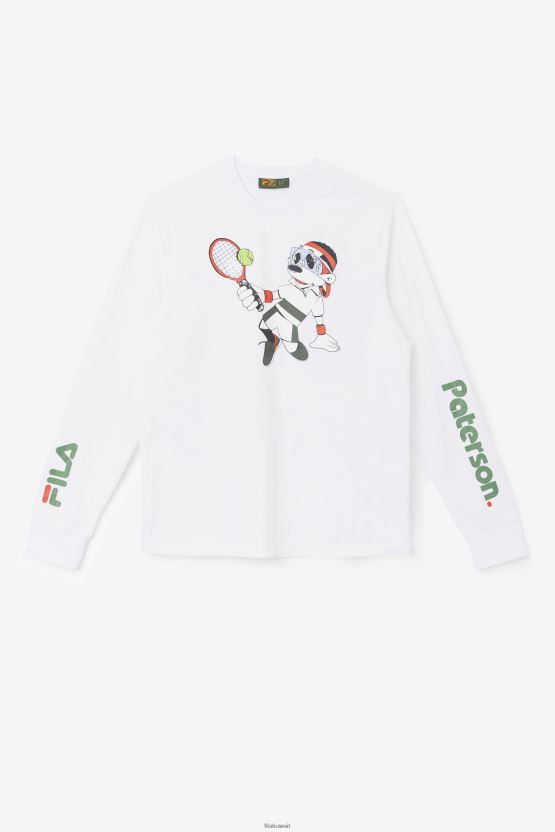 تيشيرت Fila White Fila x Paterson بأكمام طويلة BX00H4328 أبيض FILA