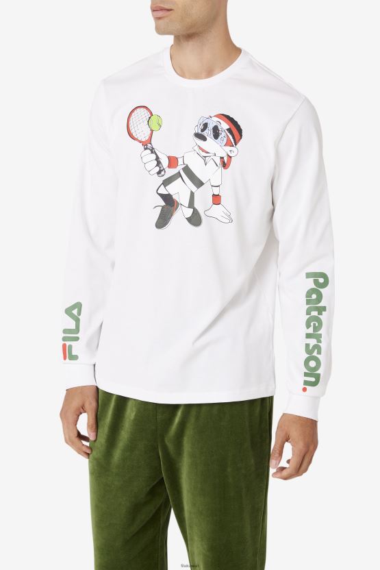 تيشيرت Fila White Fila x Paterson بأكمام طويلة BX00H4328 أبيض FILA
