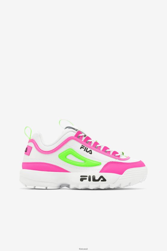 أبيض/وردي/أخضر Fila Women's Disruptor 2 Premium BX00H41155 أبيض/وردي/أخضر FILA