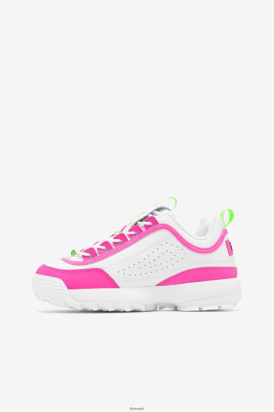 أبيض/وردي/أخضر Fila Women's Disruptor 2 Premium BX00H41155 أبيض/وردي/أخضر FILA