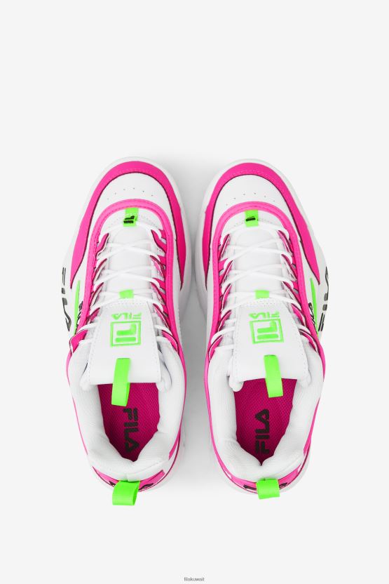 أبيض/وردي/أخضر Fila Women's Disruptor 2 Premium BX00H41155 أبيض/وردي/أخضر FILA