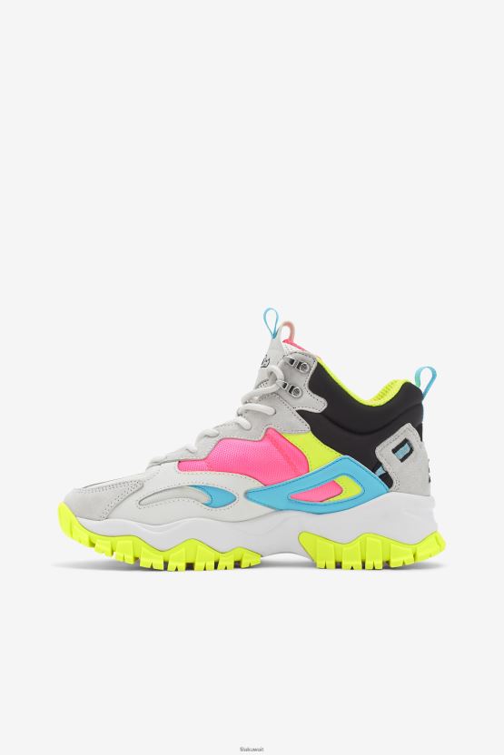 أبيض/أسود/بلوفيش Fila Women's Ray Tracer TR 2 منتصف BX00H41227 أبيض / أسود / سمكة زرقاء FILA