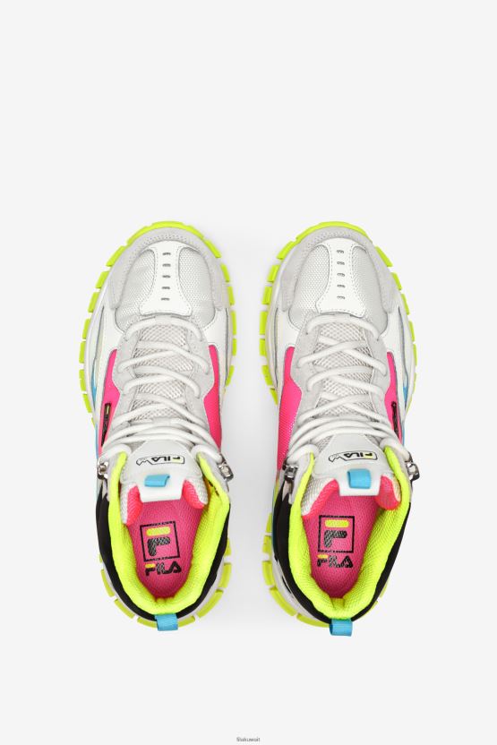 أبيض/أسود/بلوفيش Fila Women's Ray Tracer TR 2 منتصف BX00H41227 أبيض / أسود / سمكة زرقاء FILA
