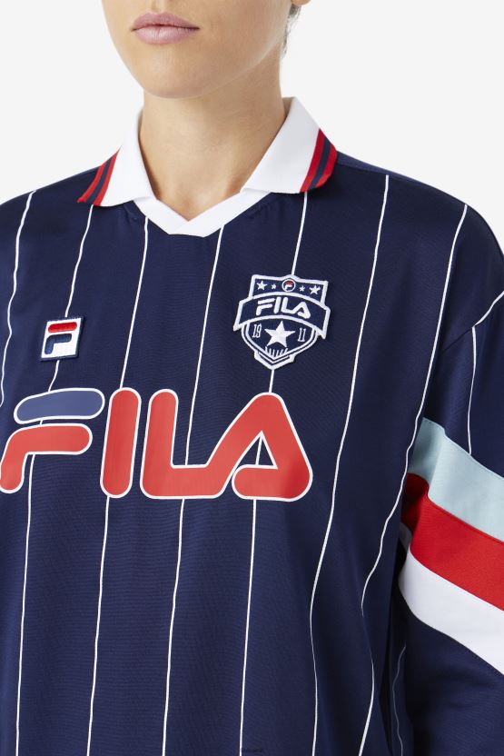 قميص حارس المرمى Fila Zorra باللون الأزرق الداكن/الأبيض/الأحمر BX00H41377 البحرية / الأبيض / الأحمر FILA