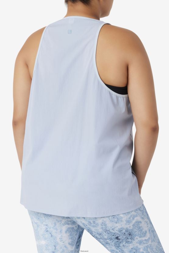 سترة علوية فضفاضة بدون أكمام من Fila باللون الأزرق الضبابي/أسود fi-lux BX00H41936 الضباب الأزرق / الأسود FILA