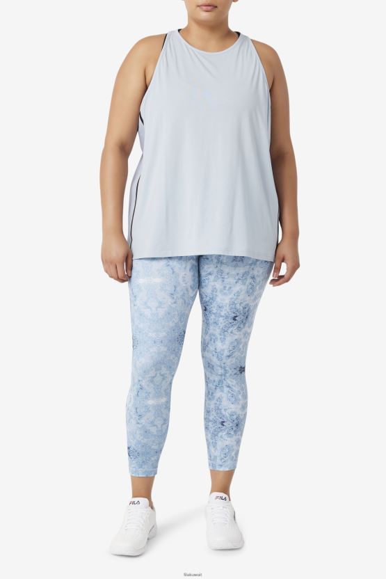 سترة علوية فضفاضة بدون أكمام من Fila باللون الأزرق الضبابي/أسود fi-lux BX00H41936 الضباب الأزرق / الأسود FILA