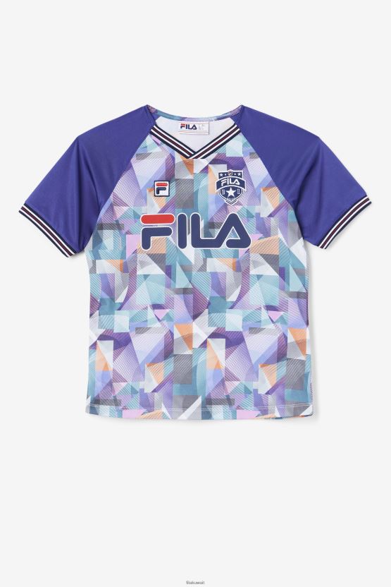 Geoprint/Blue Fallone Jersey Fila BX00H41458 الطباعة الجغرافية/الأزرق FILA