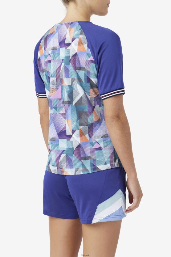 Geoprint/Blue Fallone Jersey Fila BX00H41458 الطباعة الجغرافية/الأزرق FILA