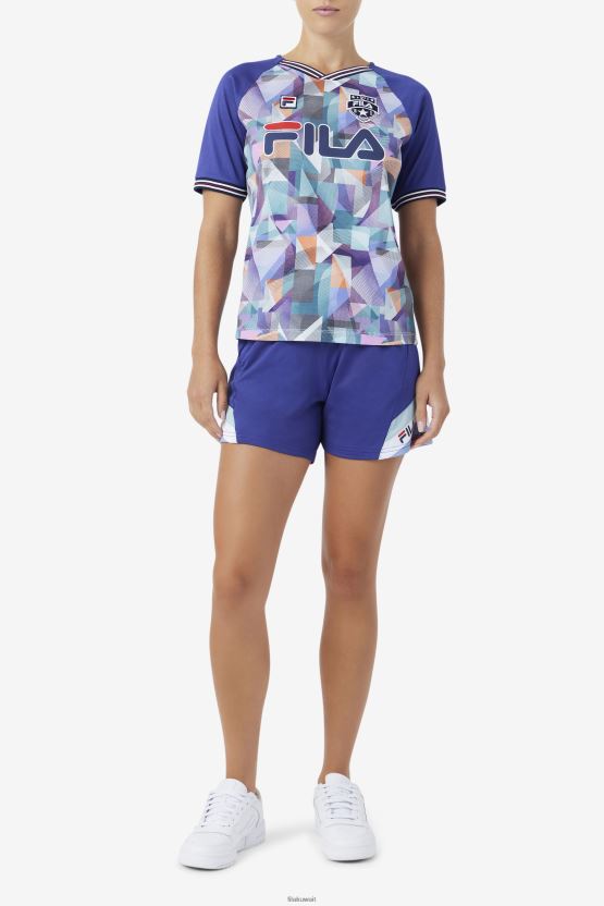 Geoprint/Blue Fallone Jersey Fila BX00H41458 الطباعة الجغرافية/الأزرق FILA