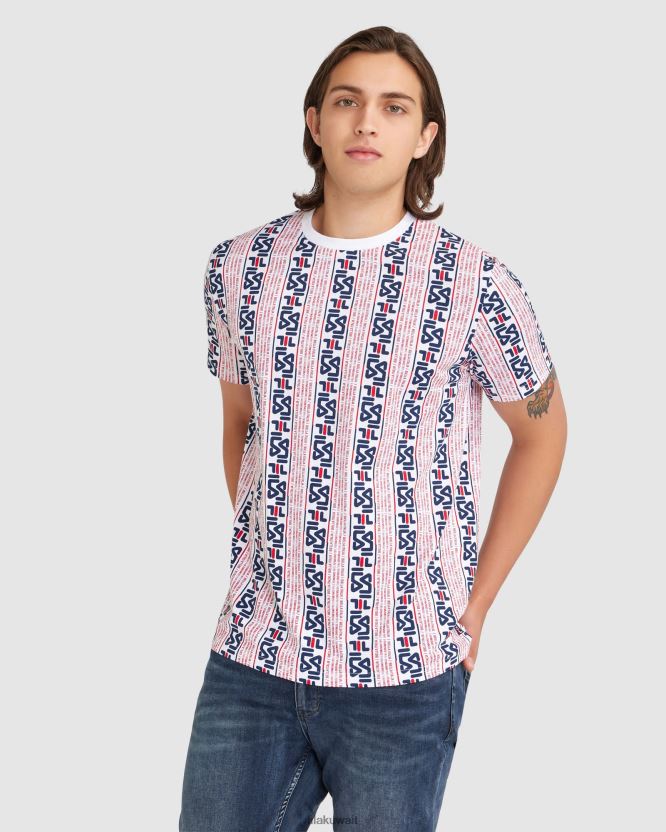 تي شيرت Harrison للرجال من Fila باللون الأبيض BX00H42380 أبيض FILA