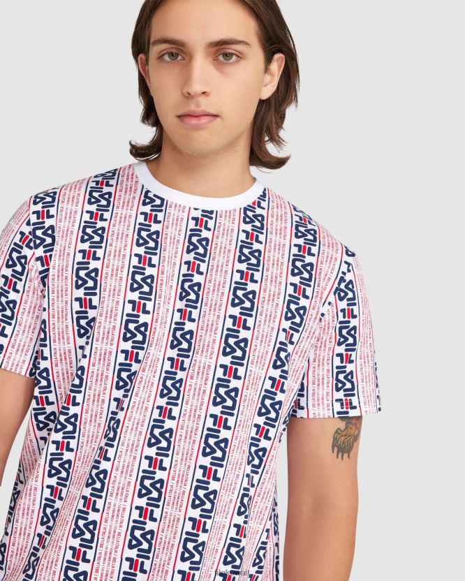 تي شيرت Harrison للرجال من Fila باللون الأبيض BX00H42380 أبيض FILA