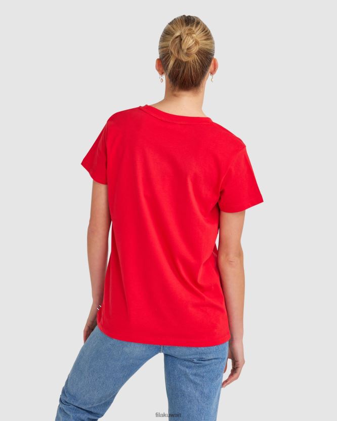 تي شيرت Imogen للسيدات من Fila باللون الأحمر BX00H42845 أحمر FILA