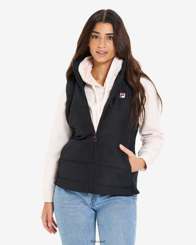 سترة Iranga المنتفخة للسيدات باللون الأسود من Fila BX00H42974 أسود FILA