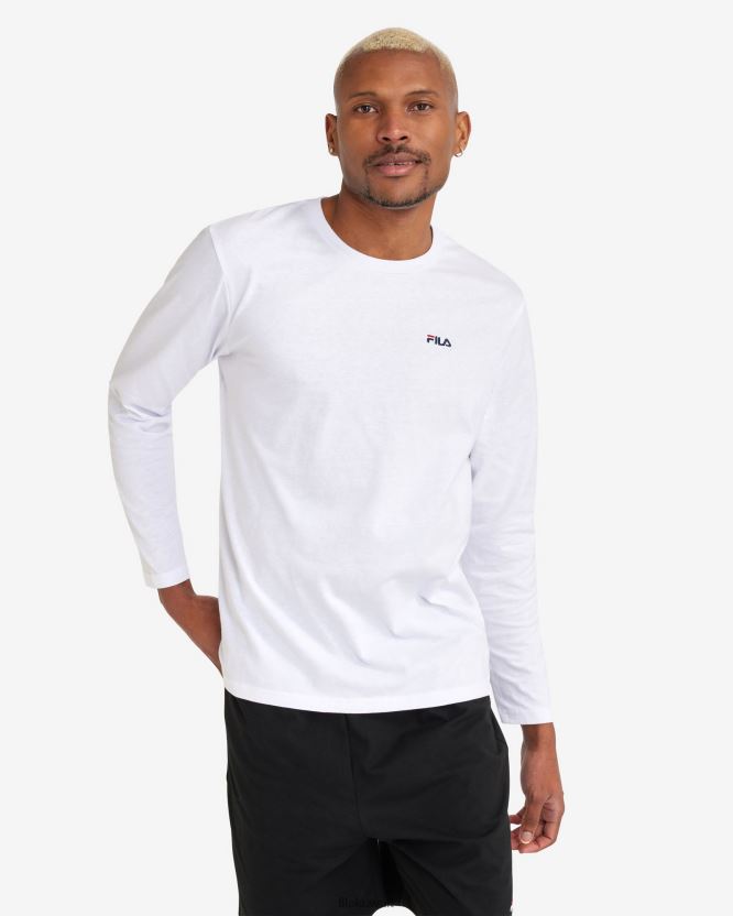 تي شيرت L/S الأساسي للرجال الأبيض BX00H42550 أبيض FILA