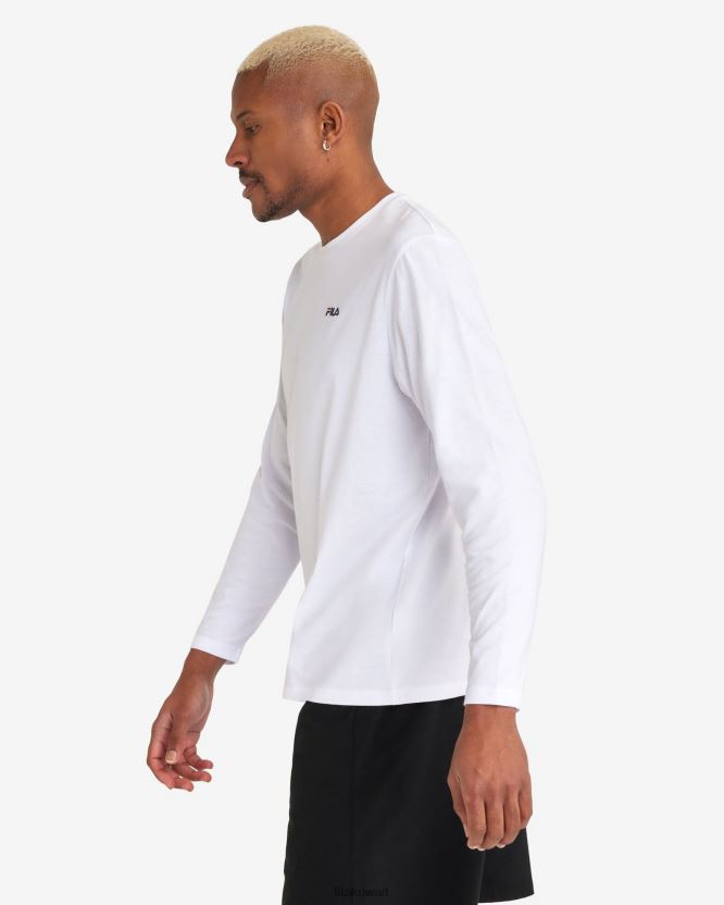 تي شيرت L/S الأساسي للرجال الأبيض BX00H42550 أبيض FILA