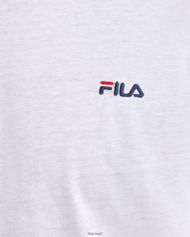 تي شيرت L/S الأساسي للرجال الأبيض BX00H42550 أبيض FILA
