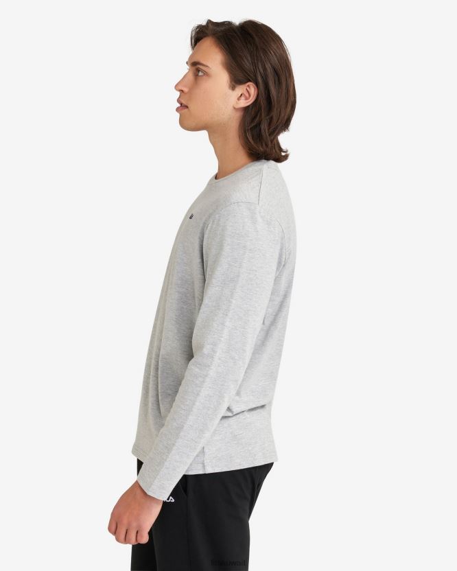 تيشيرت L/S الأساسي للرجال من Fila Silver Marle BX00H42552 مارل فضي FILA