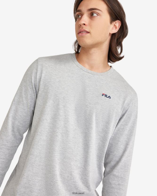 تيشيرت L/S الأساسي للرجال من Fila Silver Marle BX00H42552 مارل فضي FILA