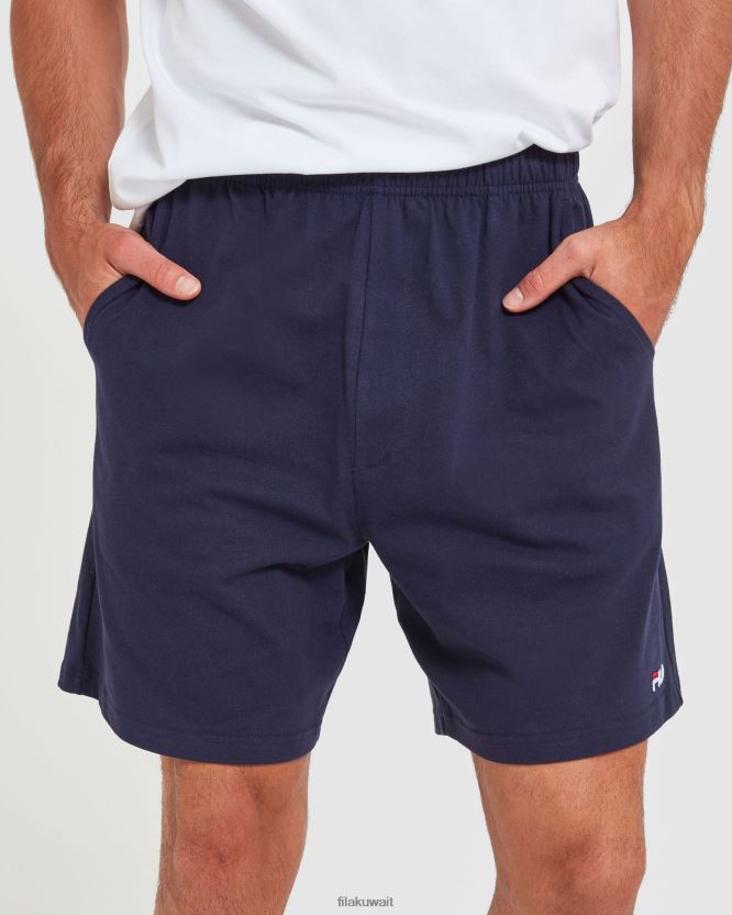 شورت جيرسي رجالي كلاسيكي من New Navy Fila BX00H42433 البحرية الجديدة FILA