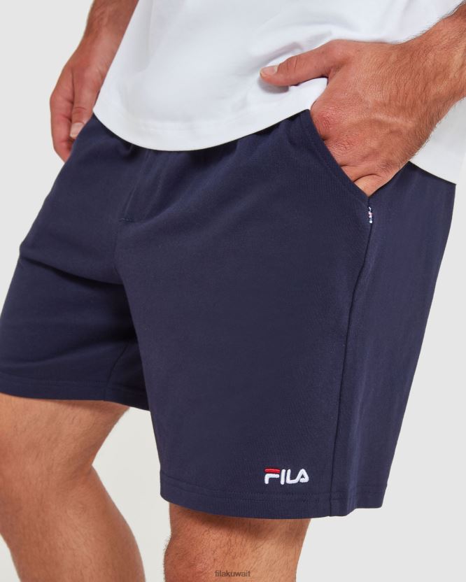 شورت جيرسي رجالي كلاسيكي من New Navy Fila BX00H42433 البحرية الجديدة FILA