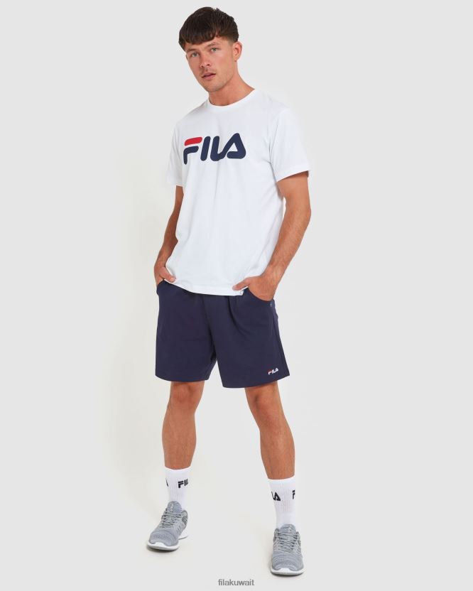 شورت جيرسي رجالي كلاسيكي من New Navy Fila BX00H42433 البحرية الجديدة FILA