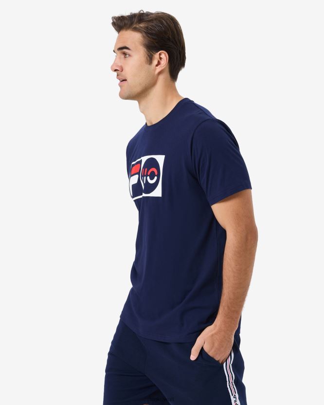 تي شيرت الذكرى السنوية للجنسين من New Navy Fila BX00H42583 البحرية الجديدة FILA