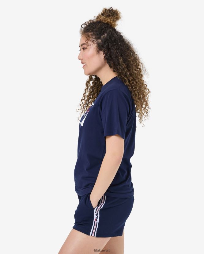 تي شيرت الذكرى السنوية للجنسين من New Navy Fila BX00H42583 البحرية الجديدة FILA