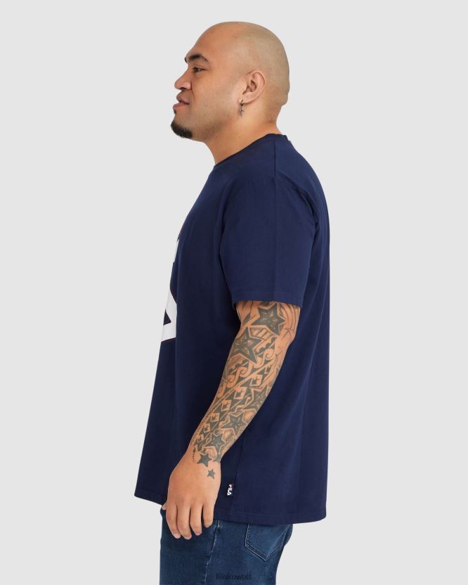 تي شيرت New Navy Fila الرجالي Plus Kiley BX00H42391 البحرية الجديدة FILA