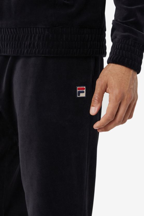 O-Fit القطيفة بانت فيلا سوداء BX00H4557 أسود FILA