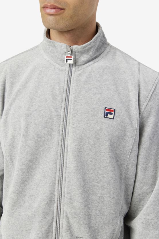 سترة قطيفة O-Fit باللون الرمادي المنقط BX00H4827 هيذر رمادي FILA