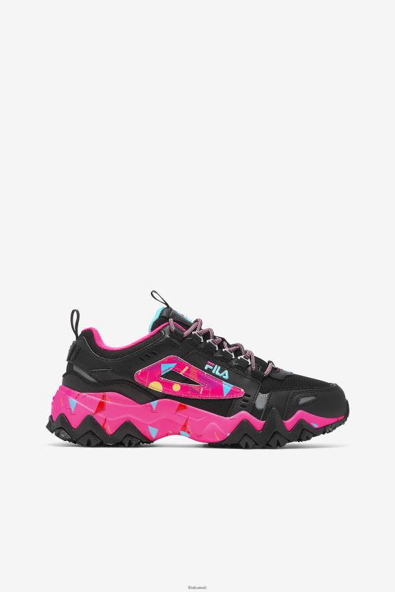 حذاء Oakmont TR للسيدات من Fila باللون الأسود/الوردي/Bluefish BX00H41261 أسود/وردي جلو/بلوفيش FILA