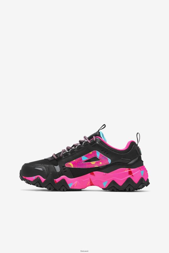 حذاء Oakmont TR للسيدات من Fila باللون الأسود/الوردي/Bluefish BX00H41261 أسود/وردي جلو/بلوفيش FILA