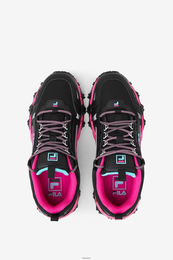 حذاء Oakmont TR للسيدات من Fila باللون الأسود/الوردي/Bluefish BX00H41261 أسود/وردي جلو/بلوفيش FILA