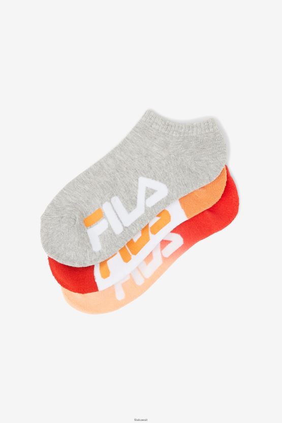 جوارب Peach Fila للسيدات بصبغة غمس بدون عرض، عبوة من 3 قطع BX00H41083 خَوخ FILA