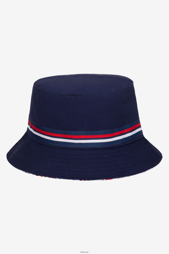 قبعة دلو ذات وجهين من Peacoat Fila BX00H4987 معطف طاووس FILA