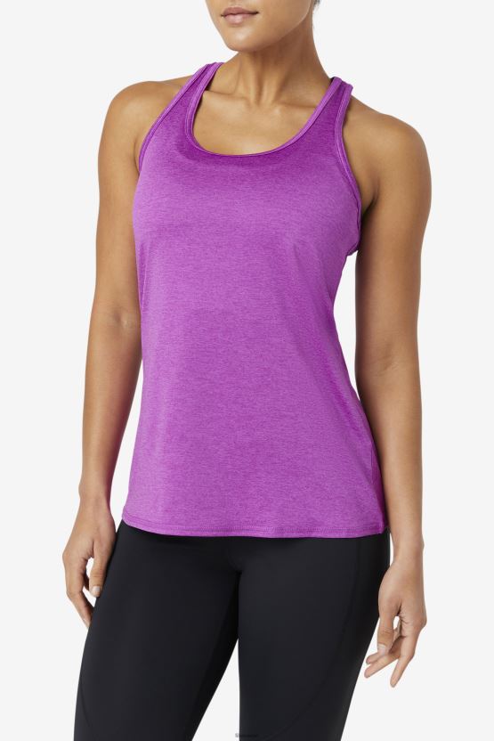 Pickleball Racerback Tank الأرجواني الصبار هيذر فيلا BX00H42021 هيذر الصبار الأرجواني FILA