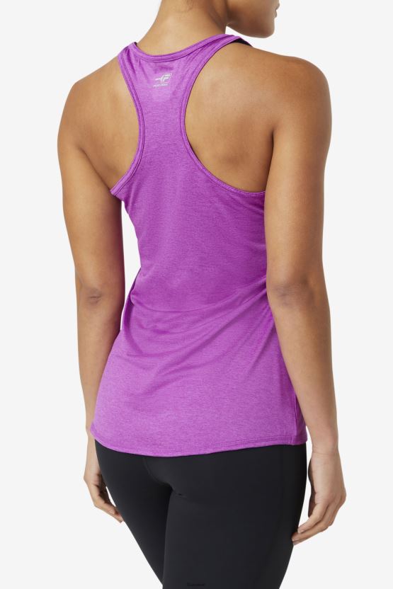 Pickleball Racerback Tank الأرجواني الصبار هيذر فيلا BX00H42021 هيذر الصبار الأرجواني FILA