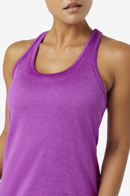 Pickleball Racerback Tank الأرجواني الصبار هيذر فيلا BX00H42021 هيذر الصبار الأرجواني FILA