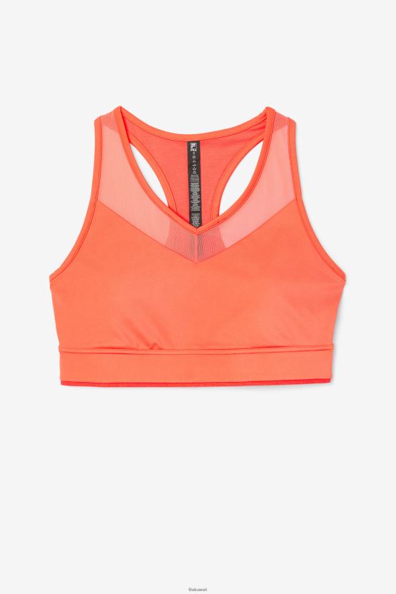 فيلا رفع حمالة الصدر Racerback أعلى المرجان الساخن BX00H41849 المرجان الساخن FILA