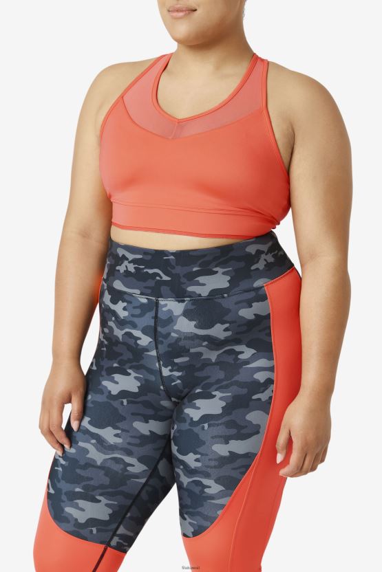 فيلا رفع حمالة الصدر Racerback أعلى المرجان الساخن BX00H41849 المرجان الساخن FILA