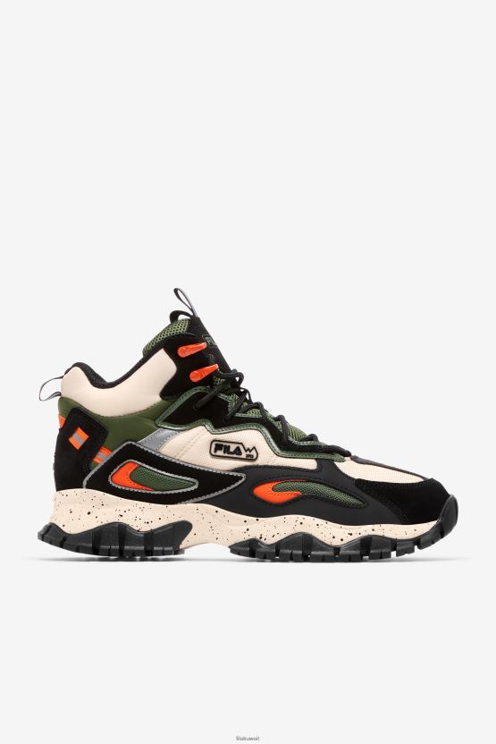 حذاء Ray Tracer TR 2 Mid Fila Chive/أسود/إكرو للرجال BX00H4164 الثوم المعمر / أسود / إكرو FILA